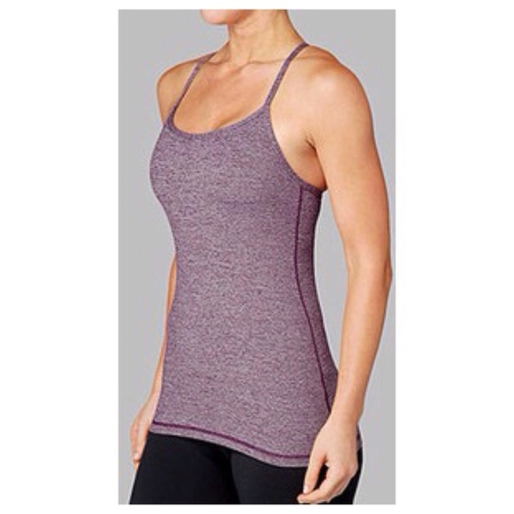 Lululemon power Y tank in heathered bordeaux (10)